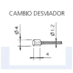 CAMBIO DESVIADOR INOXIDABLE 1,3L 2000mm BOLSA 100 CABLES