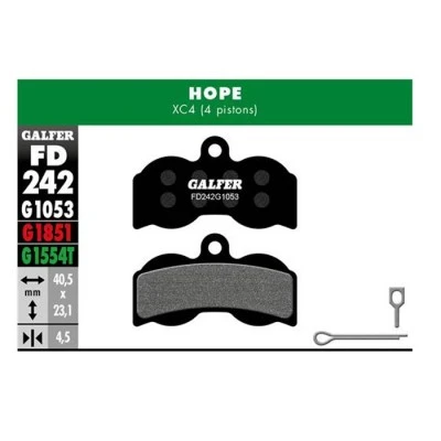 PASTILLA DE FRENO FD-242 GALFER 1 PASTILLA DE FRENO FD-242 GALFER